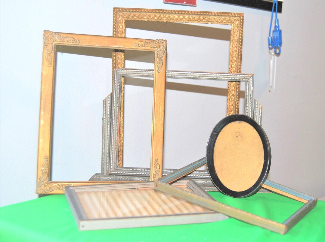 Traditional Frames Picture Frames Wood and Metal Vintage Antiques - Etsy