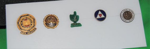 Vintage Hat or Lapel Pins military related Each s… - image 1