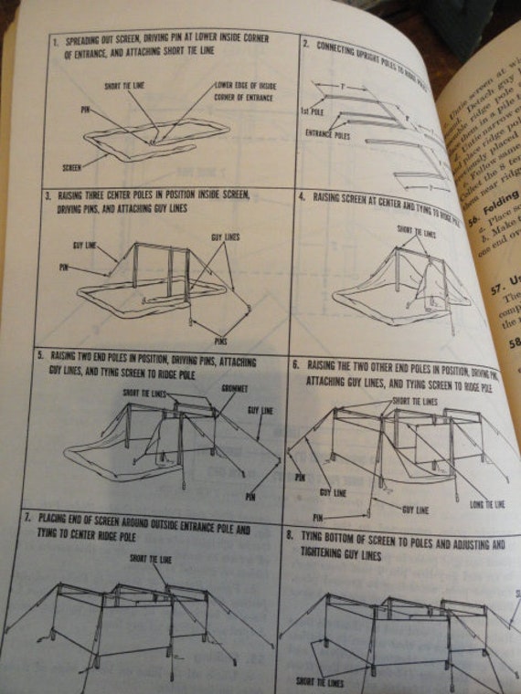 Vintage Us Army Field Manual Fm 20 15 Tents And Tent Pitching Etsy