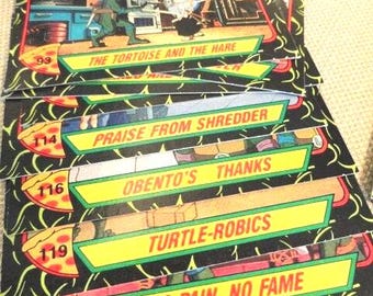 Cromos coleccionables vintage de las Tortugas Ninja (TMNT) de 1989 (varios modelos)