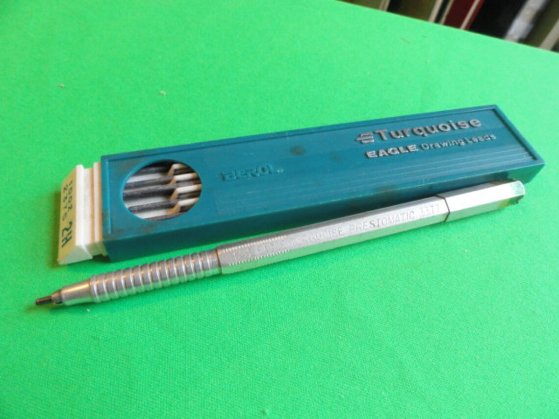 Vintage Eagle Turquoise Prestomatic 3377 Mechanical Pencil Etsy