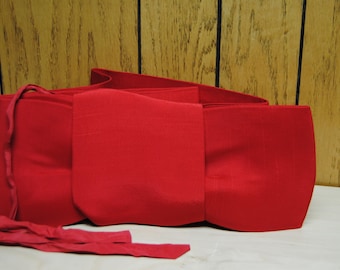 Vintage Red Japanese Obi Belt/Sash