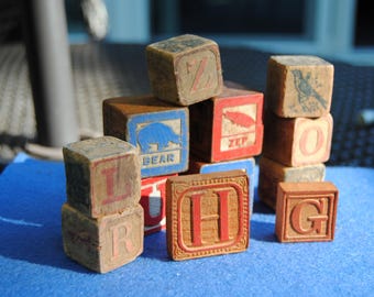 Antique and Vintage Collection of Wood Blocks