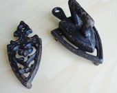 Vintage Cast Iron Miniature Trivets with one iron by Iron Art and EMIG
