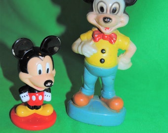 Vintage Hartplastik Micky Maus Figuren Walt Disney Produktionen