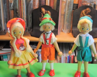 Wood Dolls made in Poland Vintage ABGGoodStuff