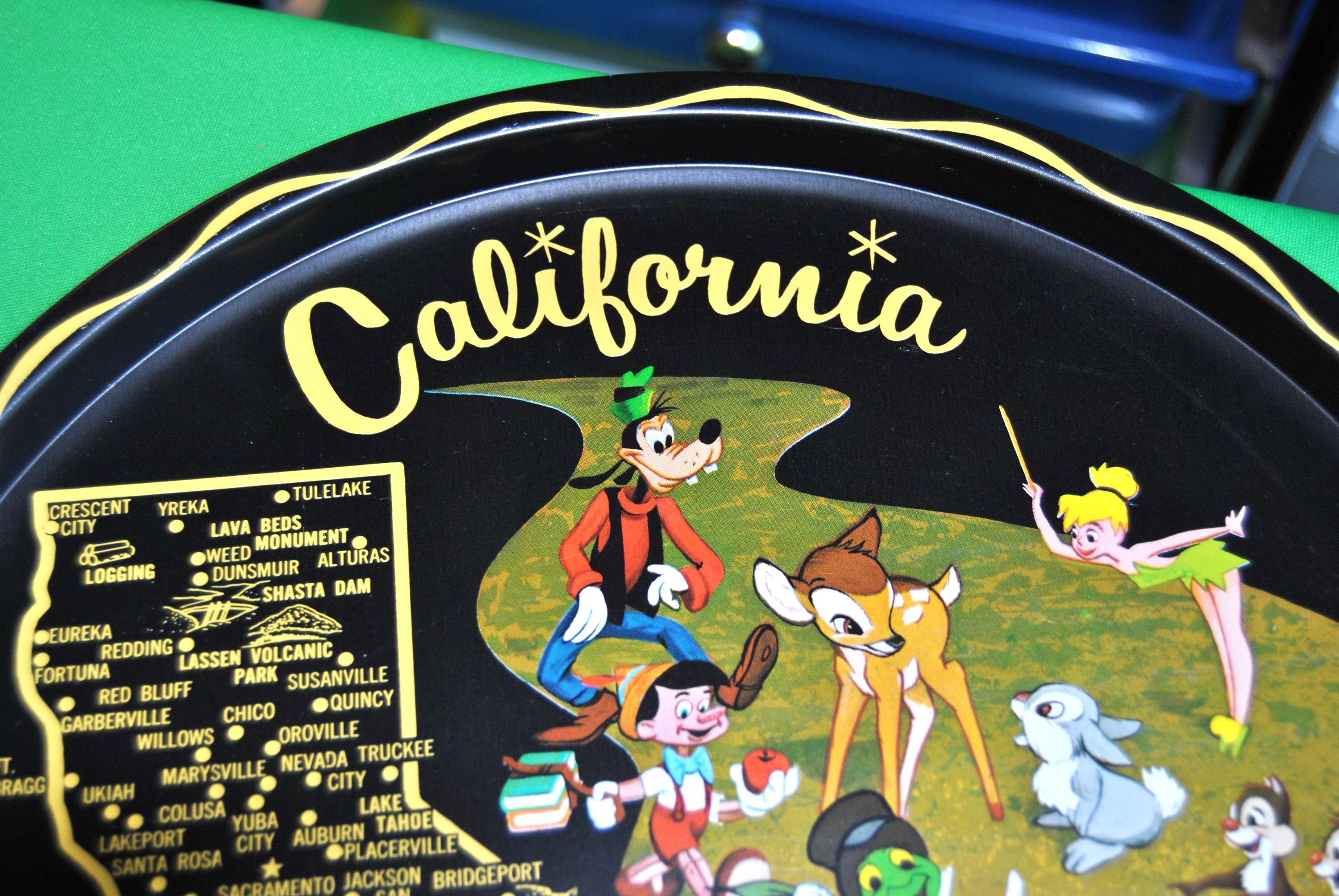 ヴィンテージ オリジナル カリフォルニア ディズニーランド トレイ