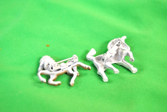 Vintage Scatter Pins Pony and Zebra - image 5