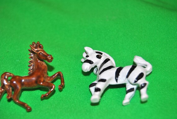 Vintage Scatter Pins Pony and Zebra - image 4