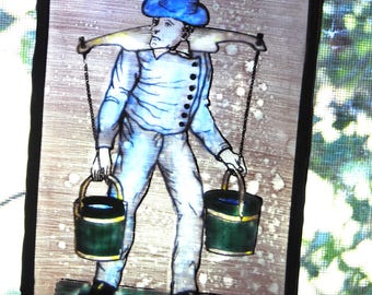 Antique Victorian Hand Painted Sun Catcher Hummel Hummel