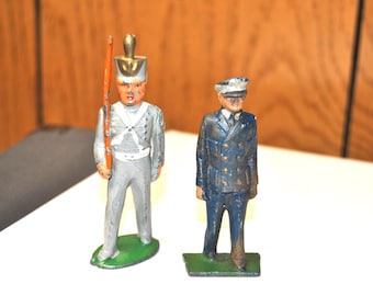 Vintage Cast Lead and Iron Military Figures