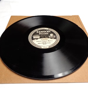 Edison Diamond Disc Schallplatte Semper Fidelis März, Trompeters Karneval 50671 Antike ABGGoodStuff