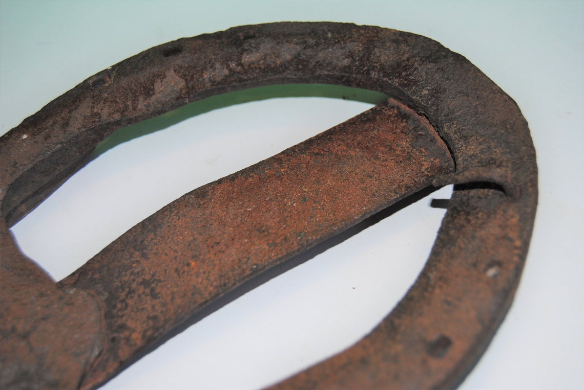 Antique Wrought Iron Work Horse Ice/snow Horseshoe Etsy