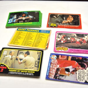 Colección mixta Hulk Jaws Mork & Mindy Grease Paquetes extravagantes Tarjetas coleccionables King Gong Vintage ABGGoodStuff