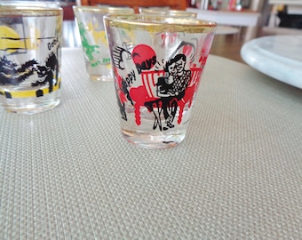 Vintage Whimsical Shot Glasses