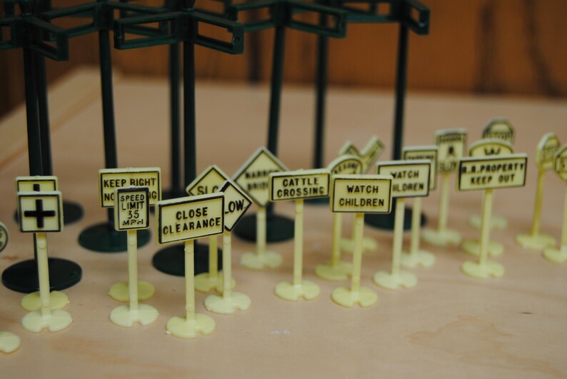 Vintage Collection of Toy Road Signs and Street Corner Signs - Etsy