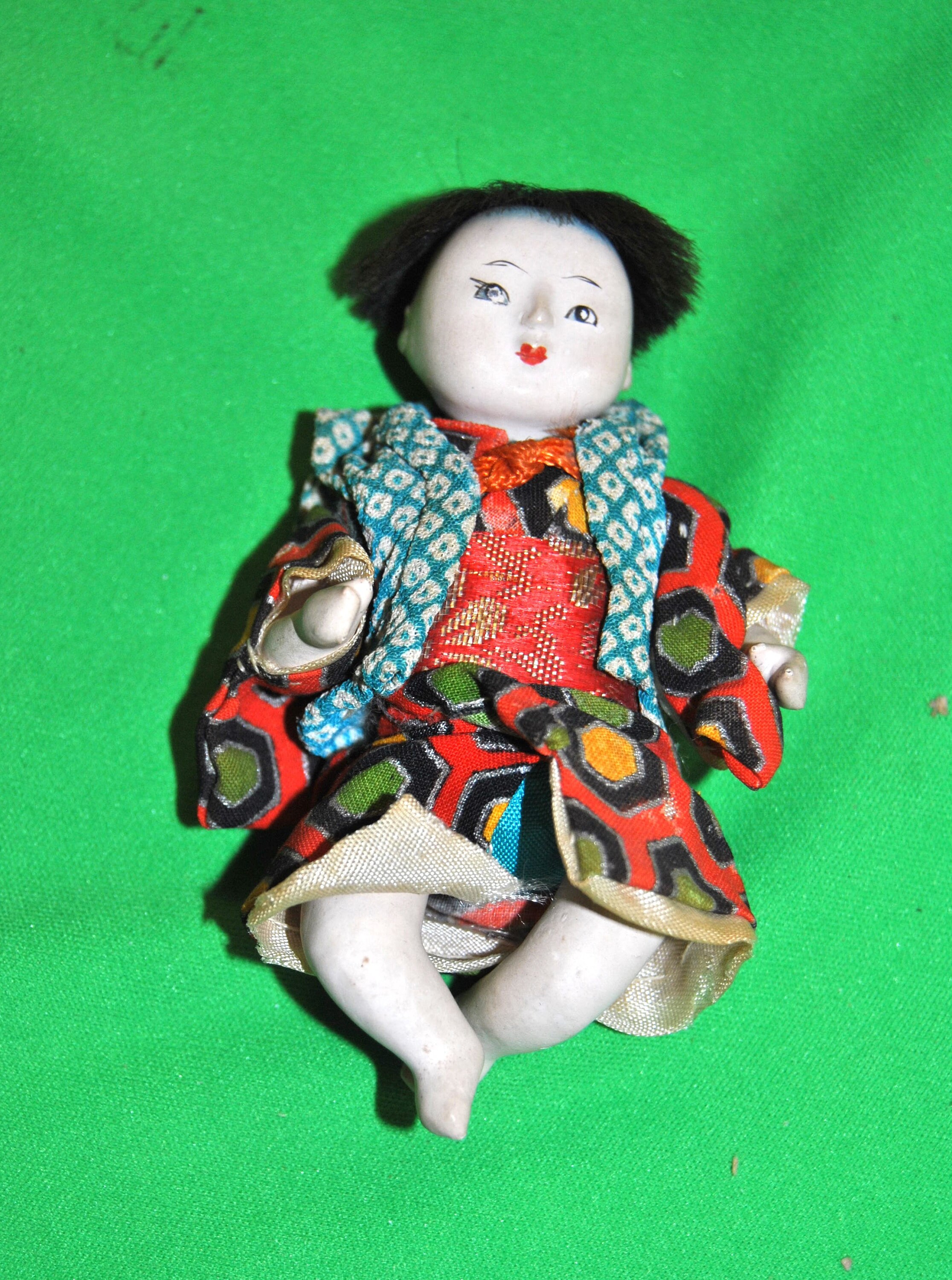Japanese Boy Doll in Kimono Vintage Abggoodstuff - Etsy