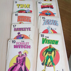 Super-Helden Kartenspiel Gruppe 2 Vintage Marvel Comics ABGGoodStuff