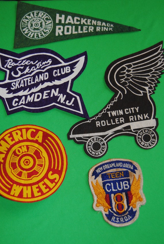 Vintage Roller Skating and Roller Rink Felt Patches Etsy