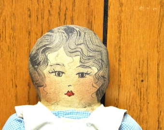 Hand-Made Charmaine Cloth Primitive Doll 1986 Vintage ABGGoodStuff