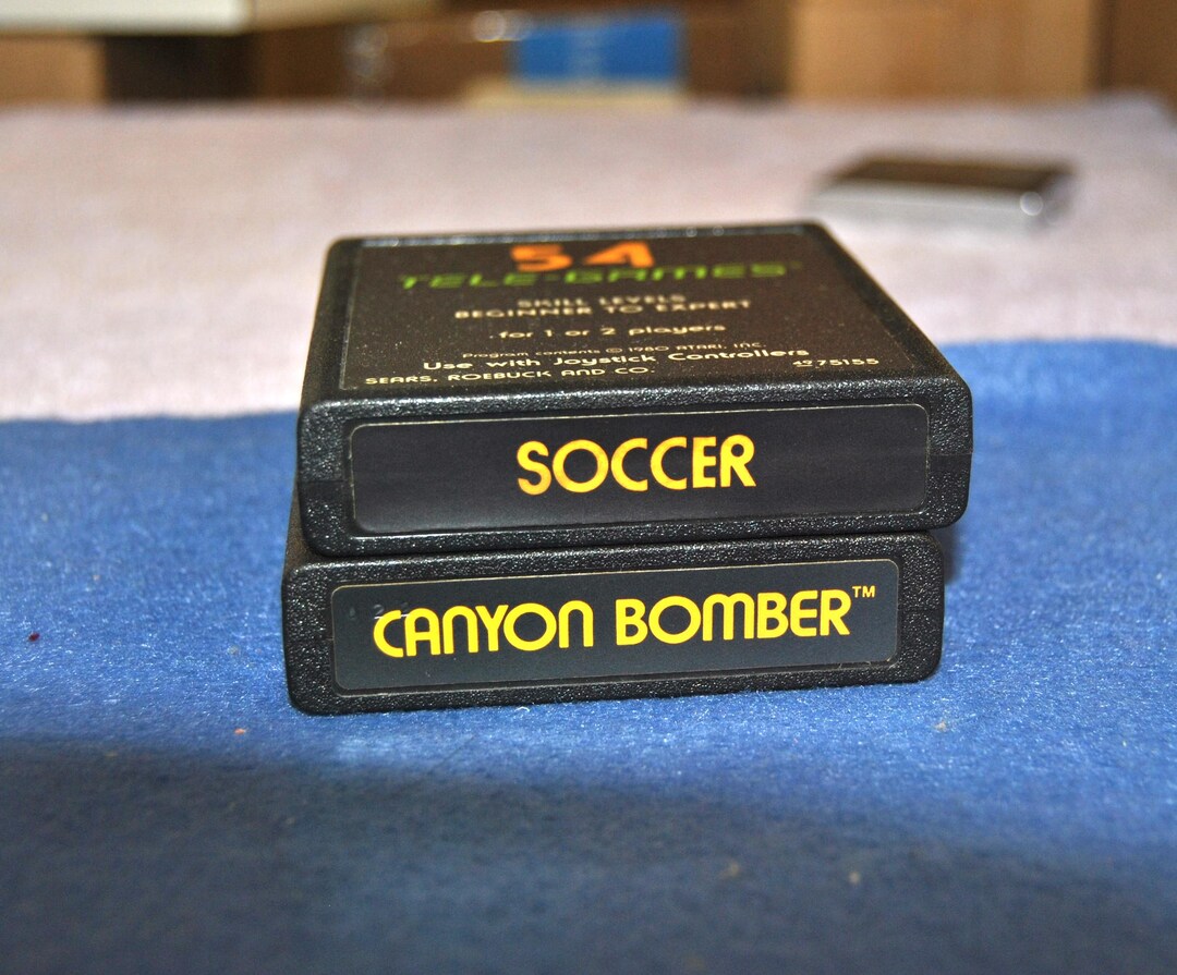 Atari Tele-games 54 Soccer and 8 Canyon Bomber Sears Roebuck and Co ...