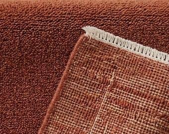 Hand Knotted Rug, Living Room Rug, Handmade Rug, Custom Size Available, Handmade Rust Rug, Turkish Vintage Rug, Runner Rugs