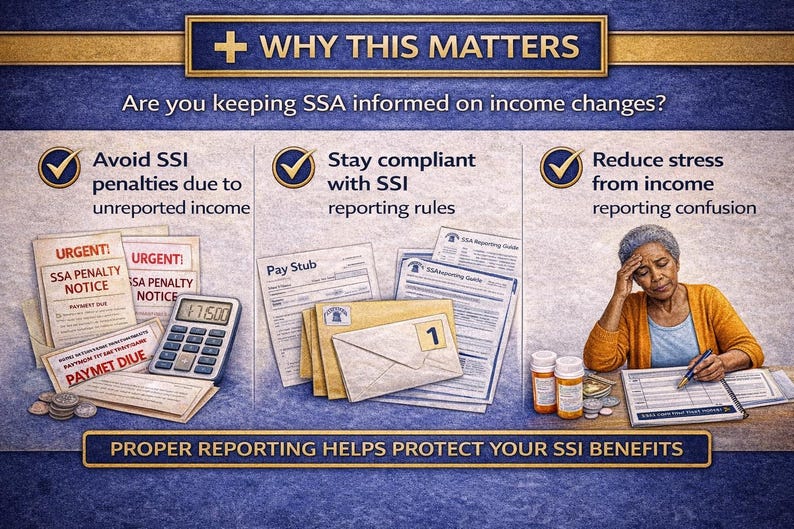 Ssi Income Tracking Form SSI Income Change Log Printable | SSI Reporting Tracker | SSA Income ...