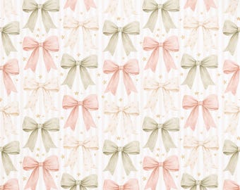 Pink Striped Green Bow Tiny Star Faux Leather Sheets, Printed Faux Leather,Synthetic Leather for Earring Hair Bows Jewelry DIY Crafts Making