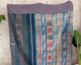 Vintage Kantha-quilt handgemaakte Indiase katoenen deken omkeerbaar patchwork plaid Boho Home Decor