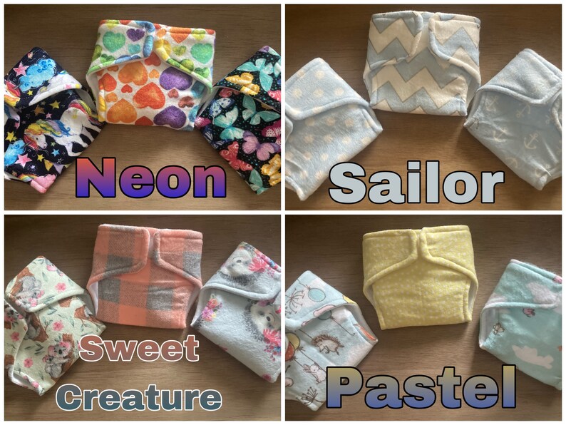 Cloth Baby Doll Diapers Sold in Sets of 3 Made for Cabbage Etsy