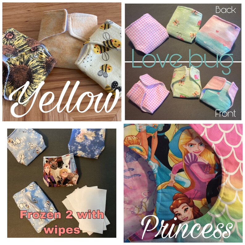 Cloth Baby Doll Diapers Sold in Sets of 3 Made for Cabbage Etsy