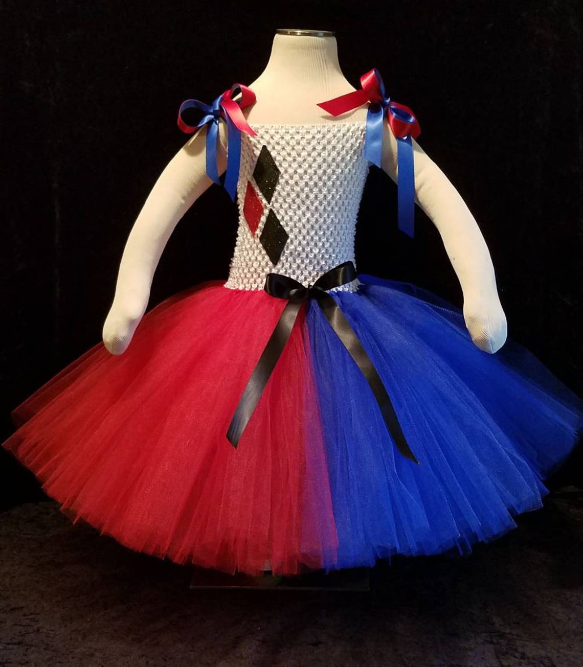 Harley Quinn Tutu Dress Daddy's Little Monster Halloween Etsy
