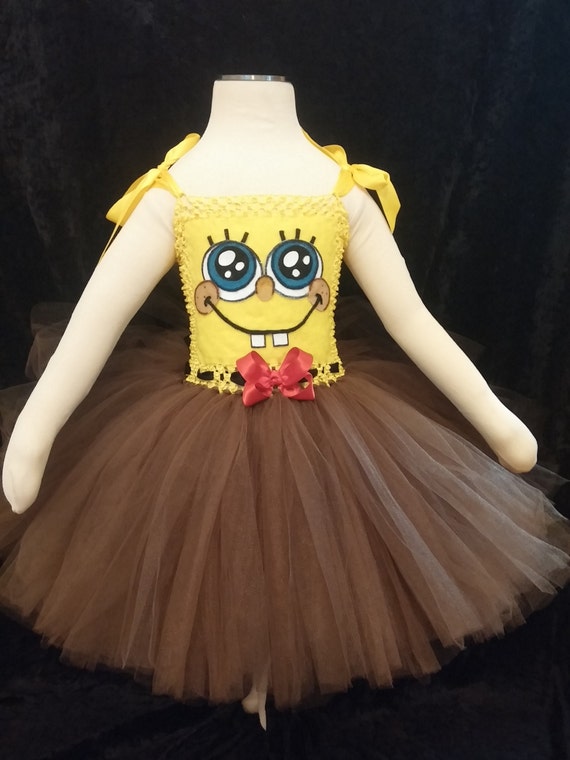 Spongebob Squarepants Tutu Dress Spongebob Costume Halloween Etsy