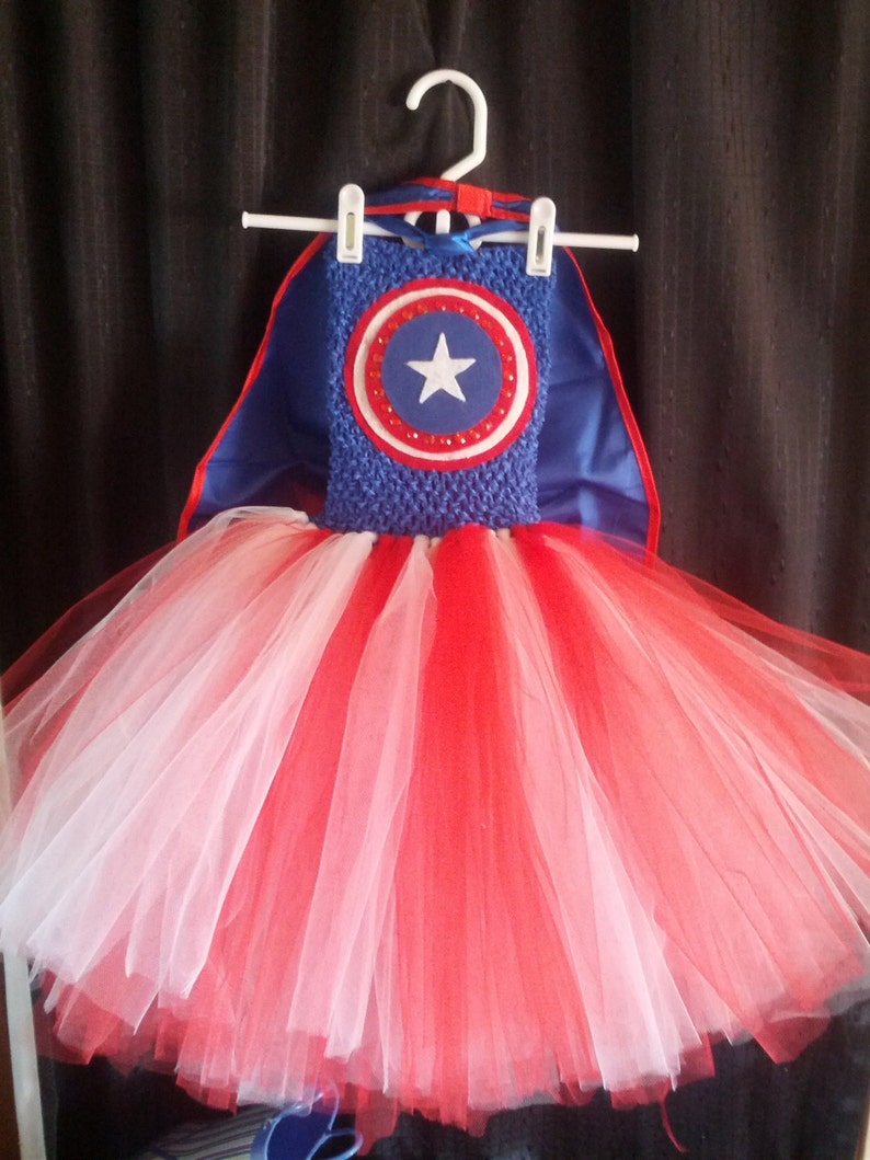 Superhero Captain America tutu dress, Captain America tutu costume, Halloween costume , Captain America Halloween costume, superhero dress 