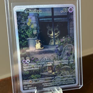 Mimikyu “False Embers” Custom Made TCG - SIR Holo Card