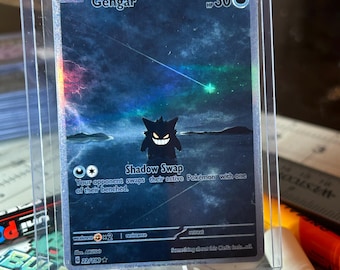 Gengar “Cleffa’s Shadow” Custom Made TCG - SIR Holo Card