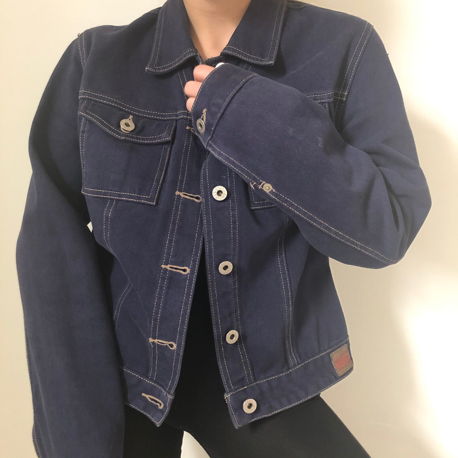 Long Sleeve Denim Jacket GUESS Etsy