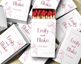 Custom Wedding Matchboxes Personalized Wedding Favors for Guests The Perfect Match Matches Bridal Shower Favors Bulk Rehearsal Dinner Gifts