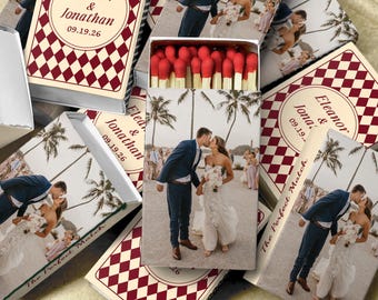 Custom Wedding Matchboxes with Photo Personalized Bridal Shower Match Boxes Favors The Perfect Match Gifts Unique Reception Decor for Guests