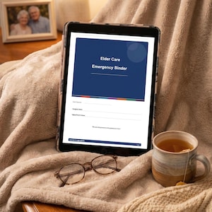 Elder Care Emergency Binder | 8‑Module Caregiver Organizer | Medical, Legal, Financial & Daily Care Planning | Printable PDF Template