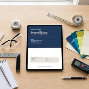 Contractor Milestone Payment Kit | Home Renovation Payment Agreement | Editable PDF Forms | Contractor Sign‑Off Templates