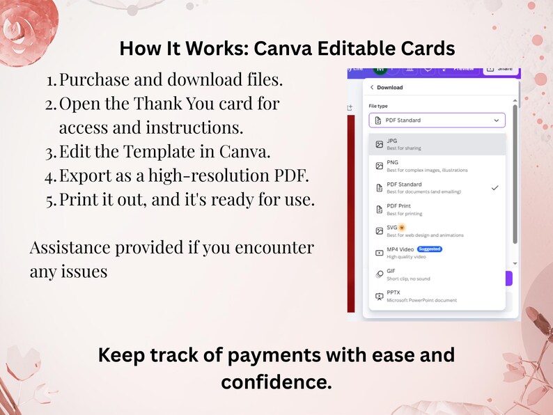 Modern Invoice Template Canva | Editable Small Business Billing Form ...