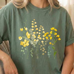 Yellow Floral Shirt - Etsy
