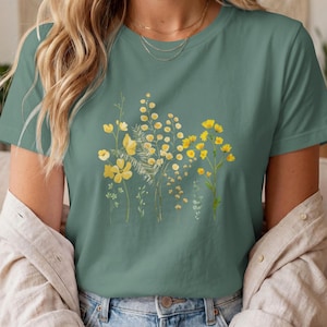 Womens Yellow Floral Top - Etsy