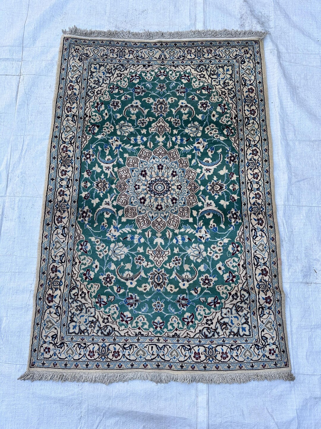 Handmade Turkish Nain Style Rug | Silk & Wool | Elegant Floral Design ...