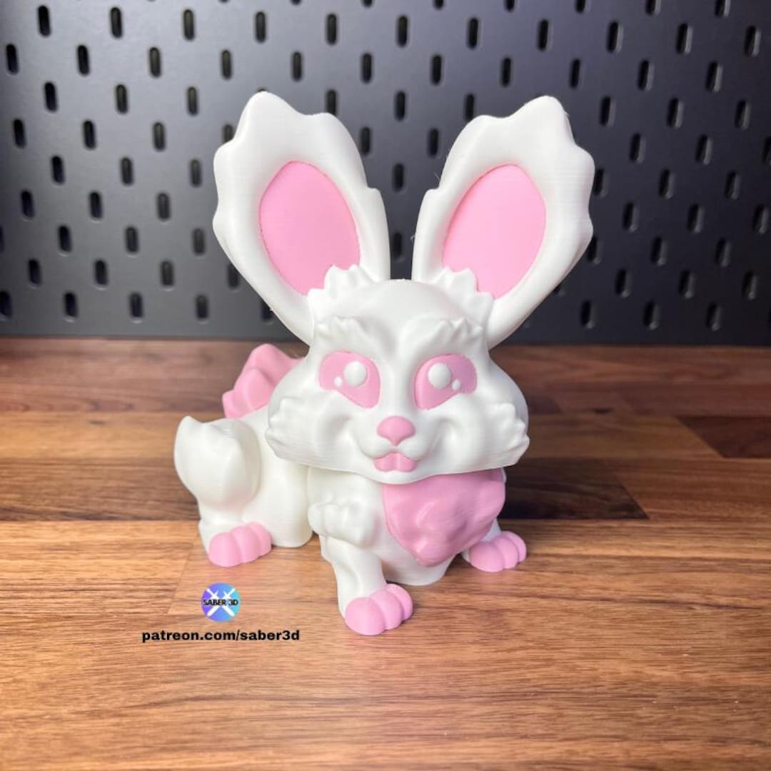 Flexi Rabbit | 3D Printed Flexible Rabbit | Bunny Gift | Easter Rabbit ...