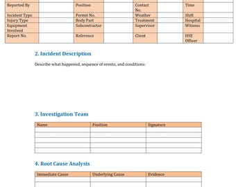 Incident Report Template Pack | Safety Investigation Forms (Word & Excel Digital Download)
