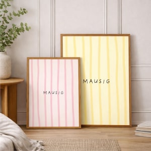 Poster “Mousey” - Classic Semi-Glossy Paper, Colorful Striped Design | Striped Area