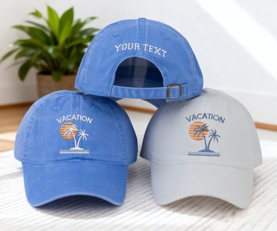Text Hats Custom Text Embroidered Hat, Personalized Dad Hat, Your Own Text Hat ...