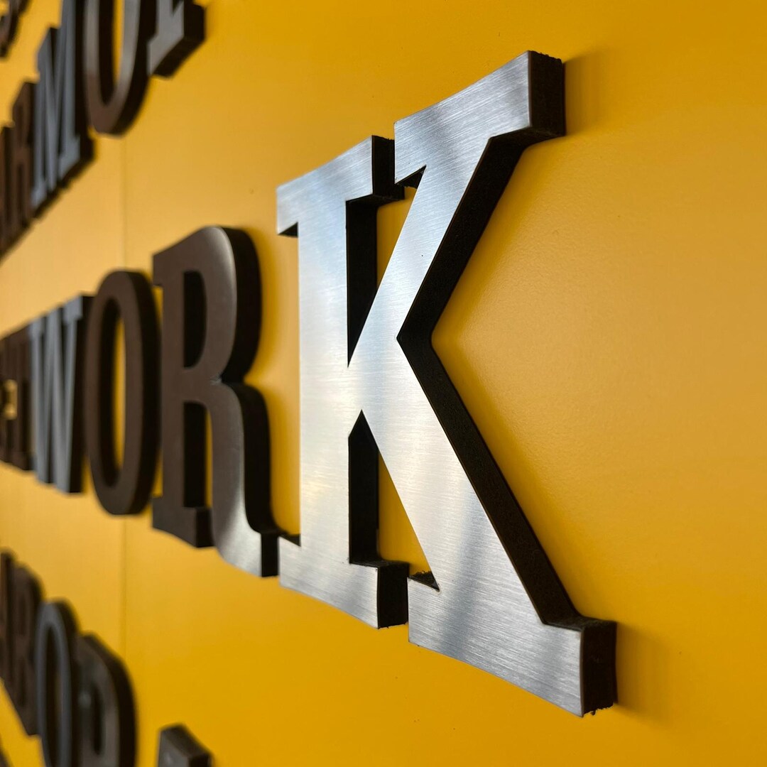 Custom 3D Laser Cut Logo Sign, Stainless Metal, Business Wall ...